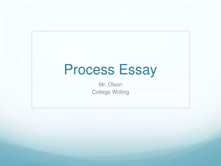 process essay n.