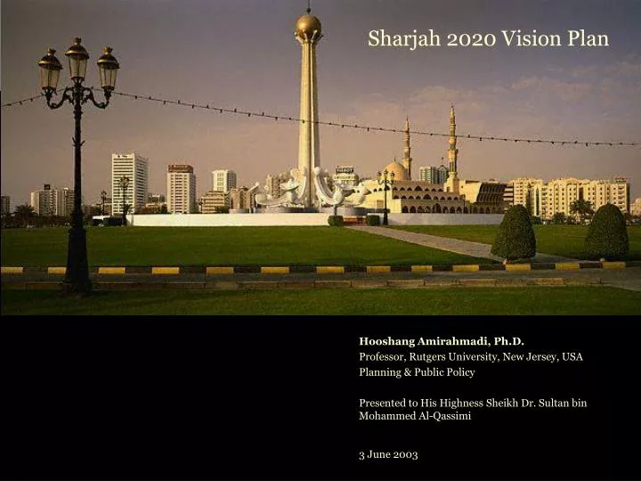 sharjah 2020 vision plan n.