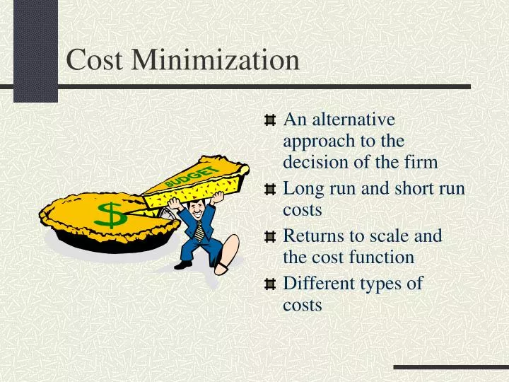 cost minimization n.