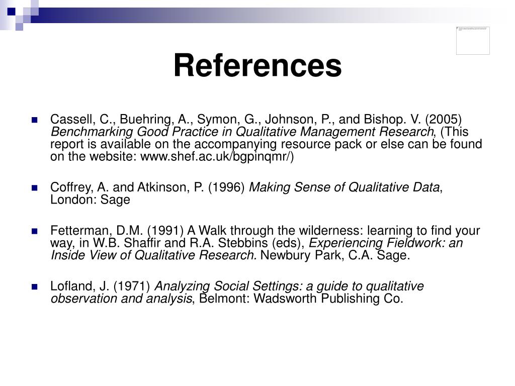 references for qualitative research