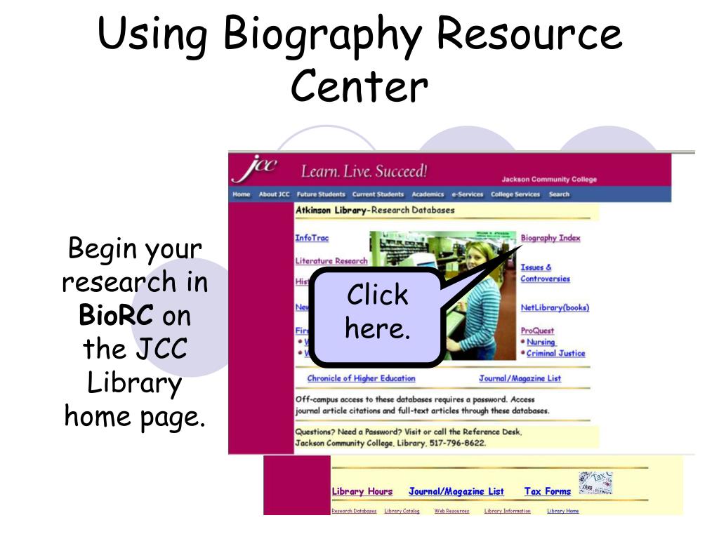 biography resource center database