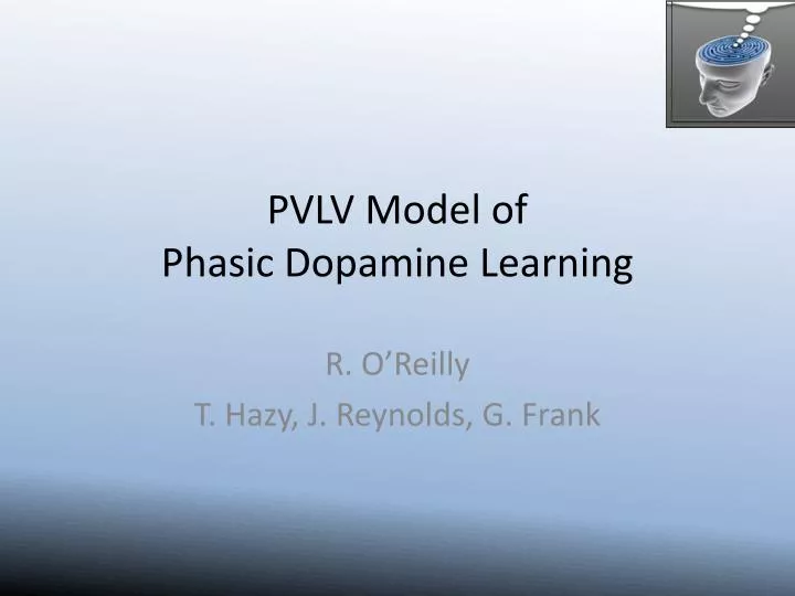 pvlv model of phasic dopamine learning n.