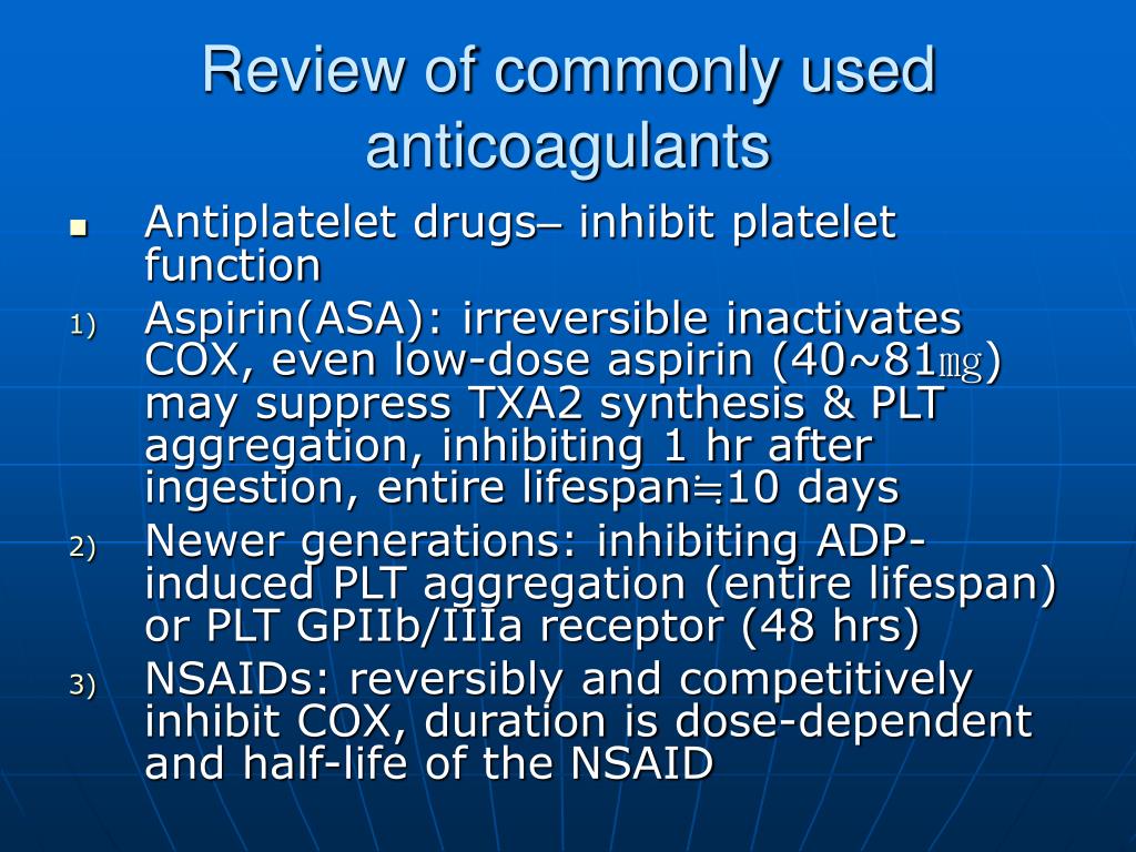 Ppt Oral Anticoagulants And Regional Anesthesia For Joint Replacement