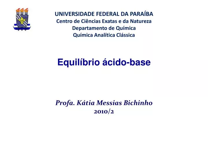 PPT - Equilíbrio ácido-base PowerPoint Presentation, Free Download - ID ...