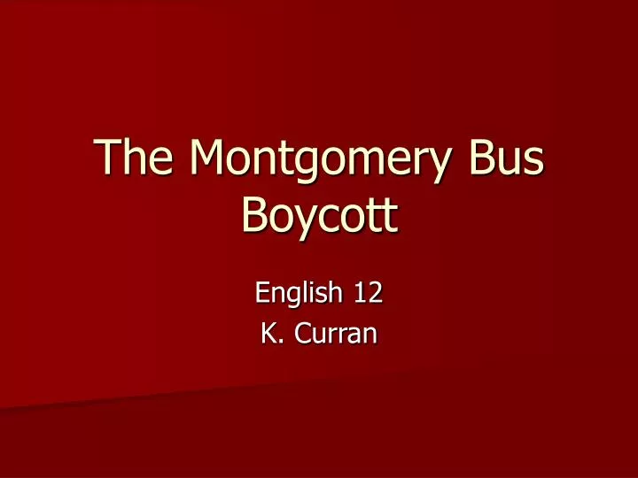 the montgomery bus boycott n.