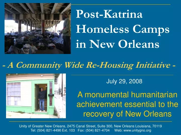 post katrina homeless camps in new orleans n.
