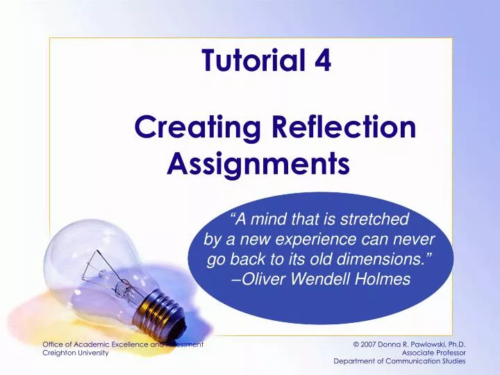 assignments reflection