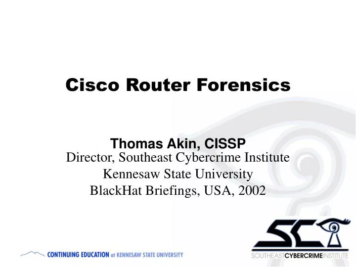 PPT - Cisco Router Forensics PowerPoint Presentation, free download ...