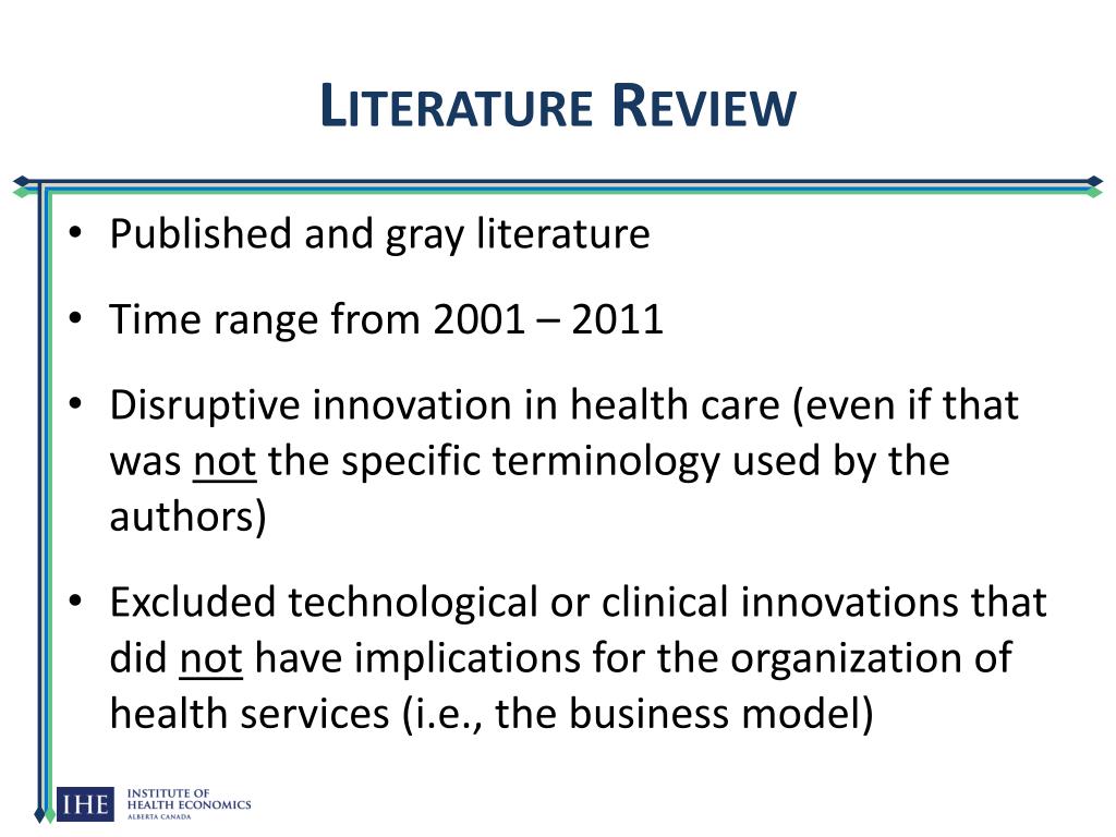literature review disruptive innovation