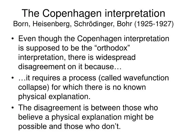 the copenhagen interpretation born heisenberg schr dinger bohr 1925 1927 n.