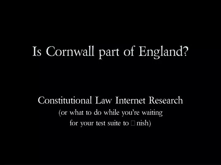 is cornwall part of england n.