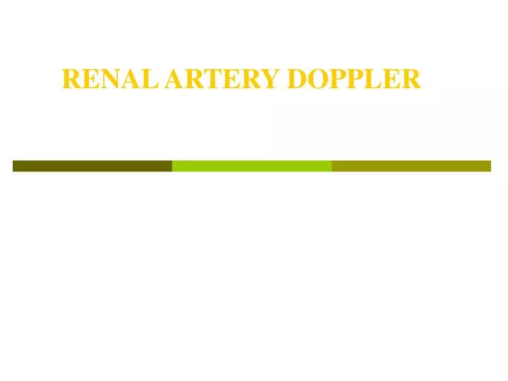 renal artery doppler n.