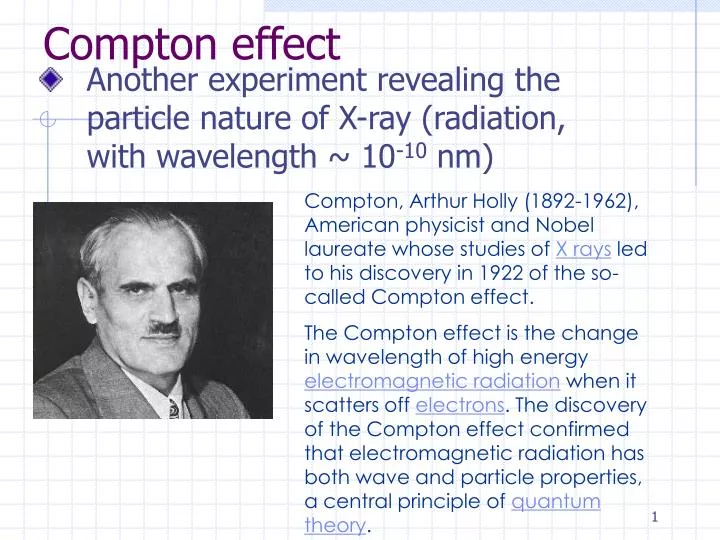 PPT - Compton effect PowerPoint Presentation, free download - ID:630722