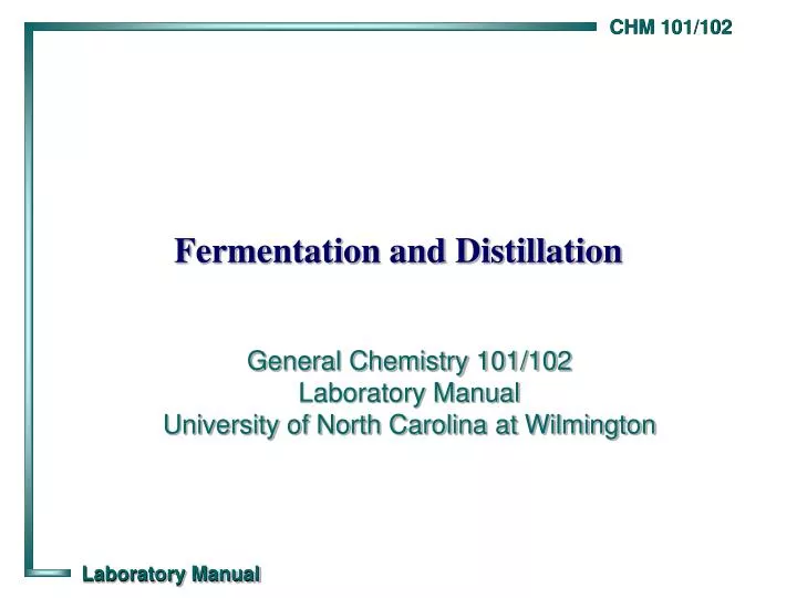PPT - Fermentation AnD Distillation N