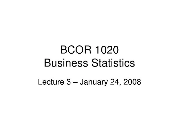 bcor 1020 business statistics n.