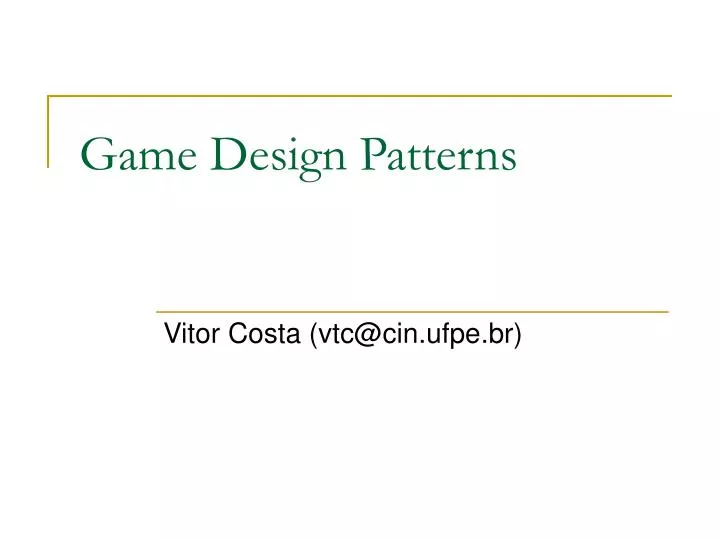 game design patterns n.