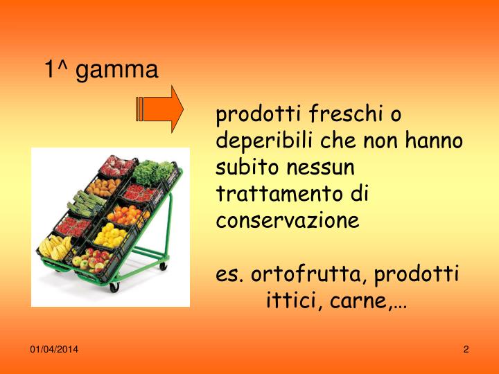 Ppt La Classificazione Degli Alimenti In Gamme Powerpoint Presentation Id 631390