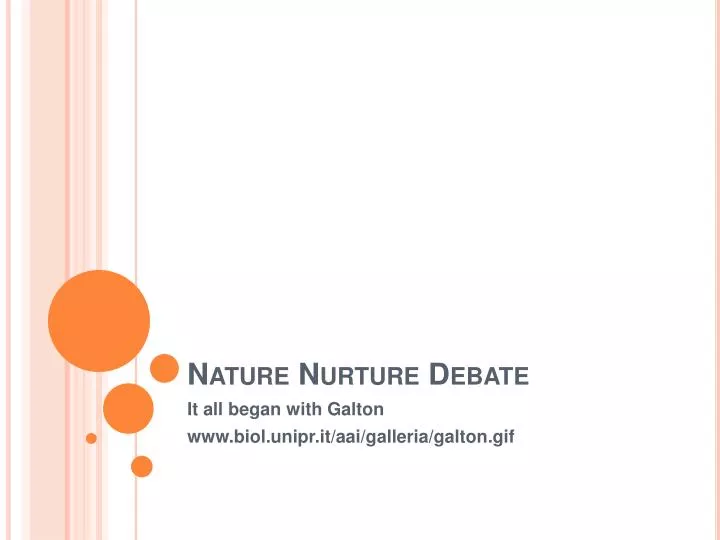 nature nurture debate n.