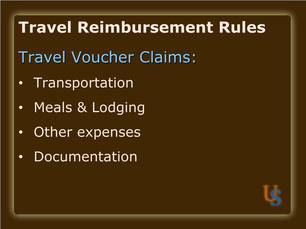 travel reimbursement rules