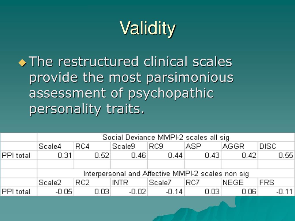 mmpi validity and reliability mmpi validity and reliability