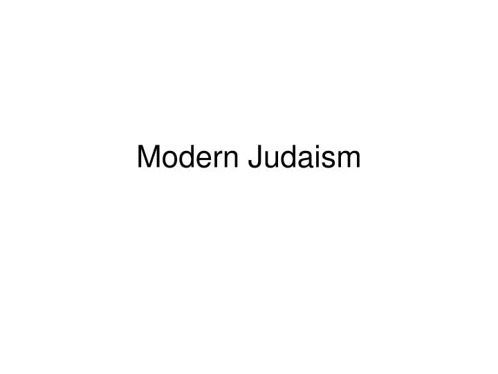 modern judaism n.