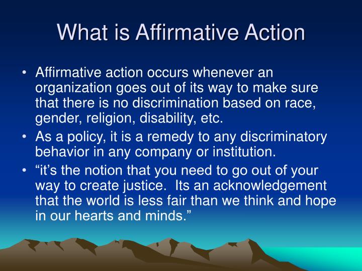 affirmative actio affirmative actio