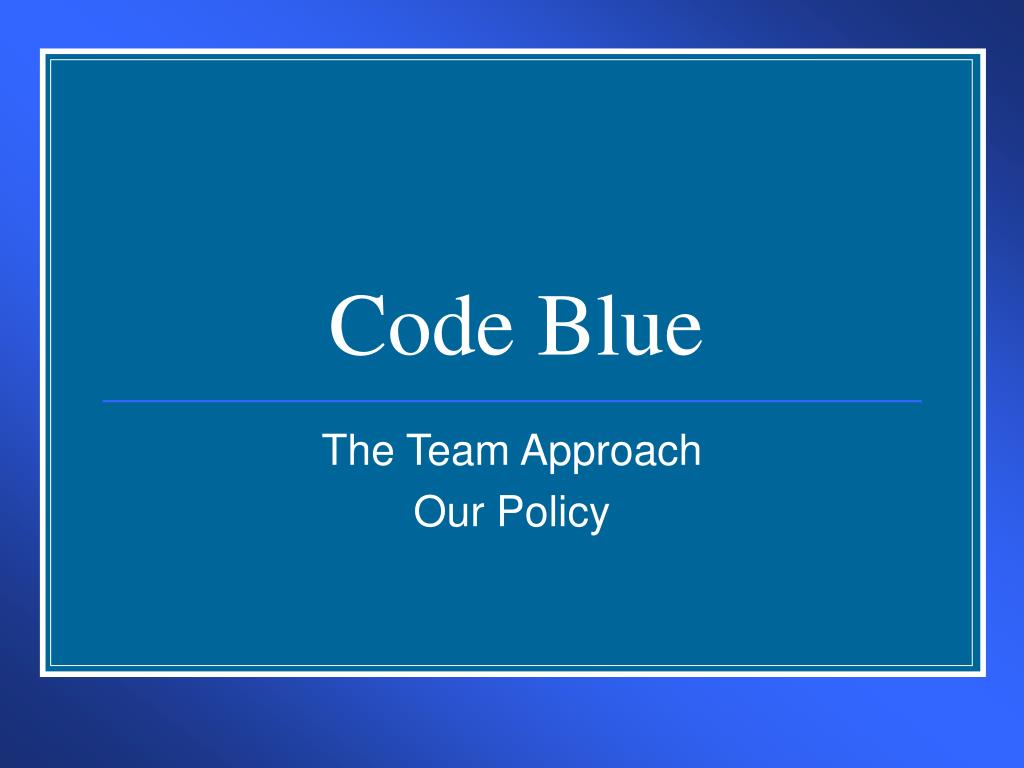 code blue powerpoint presentation