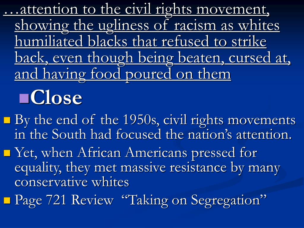 Ppt Chapter 21 Civil Rights Section 1 Taking On Segregation Powerpoint Presentation Id632790 4472