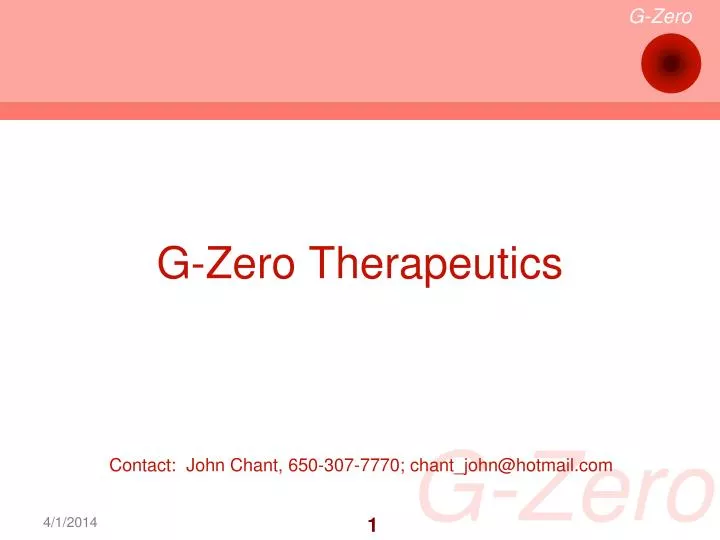 g zero therapeutics n.