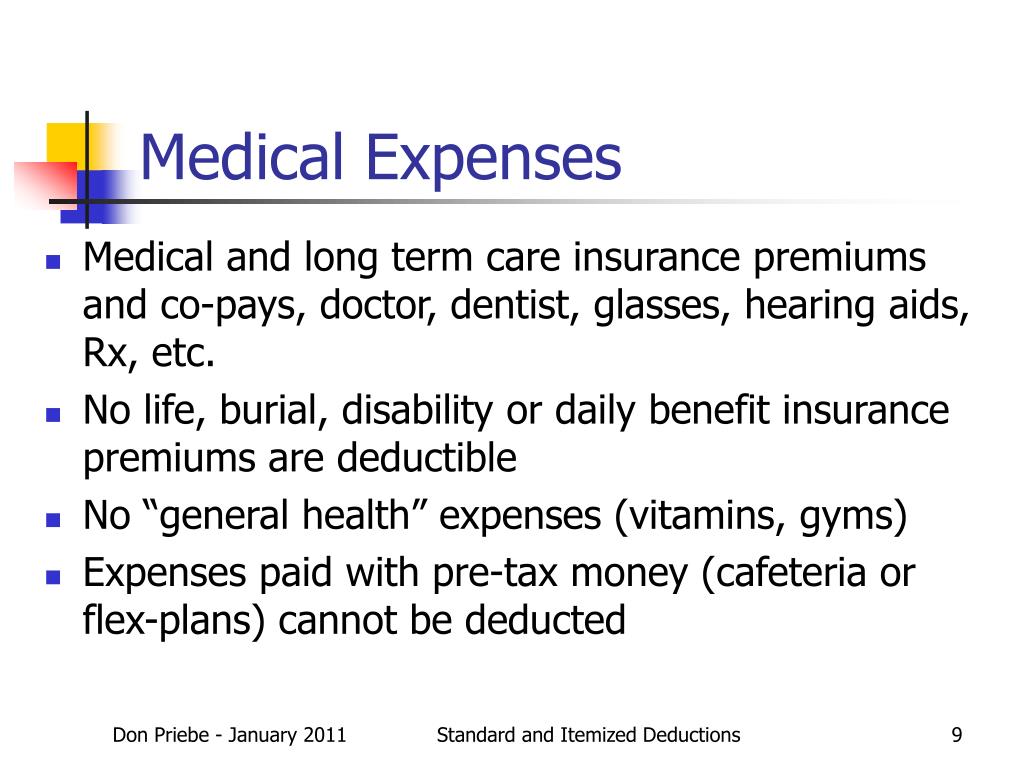 PPT Standard and Itemized Deductions PowerPoint Presentation, free