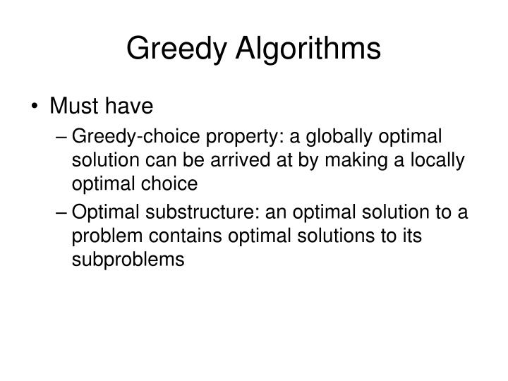 PPT - Algorithm Design Techniques: Greedy Algorithms PowerPoint ...
