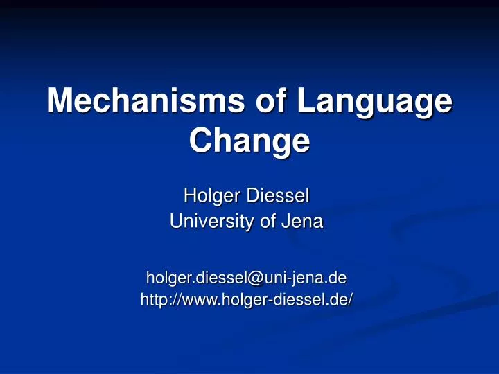 mechanisms of language change n.