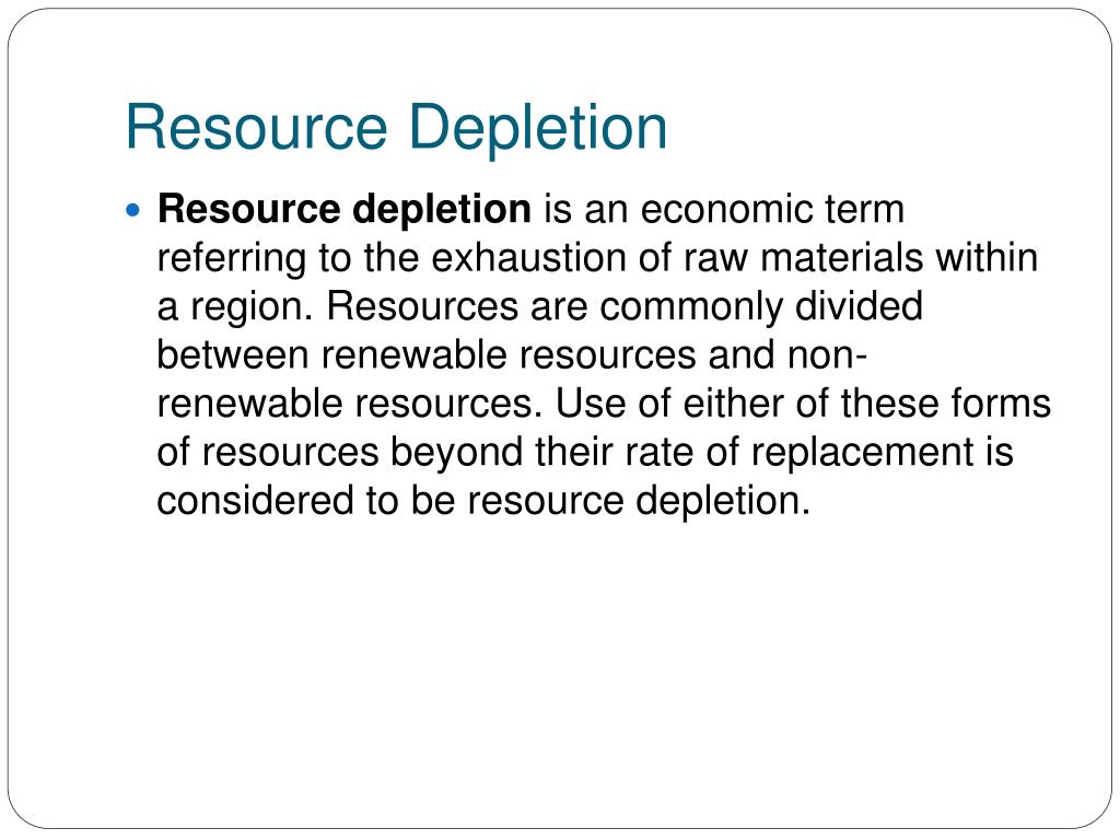 PPT Depletion Of Natural Resources PowerPoint Presentation Free 