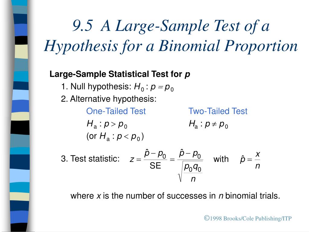 large sample hypothesis test