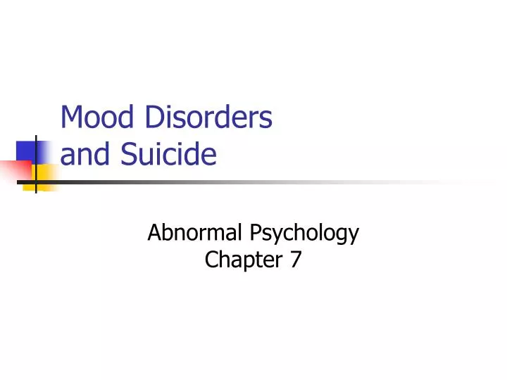 abnormal psychology chapter 7
