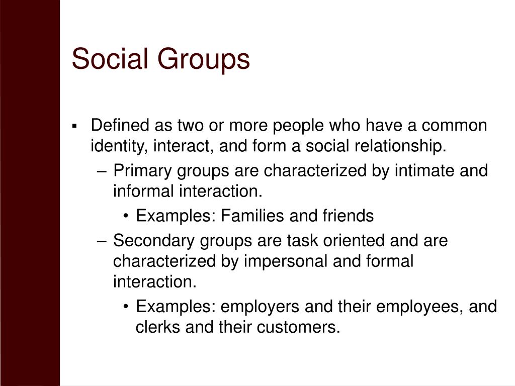 secondary social group examples