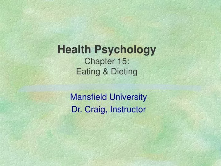 health psychology chapter 15 eating dieting n.