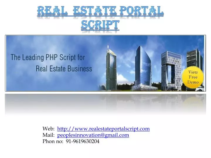 real estate portal script n.