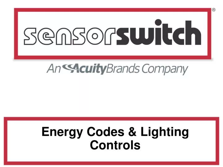 PPT Energy Codes & Lighting Controls PowerPoint Presentation, free