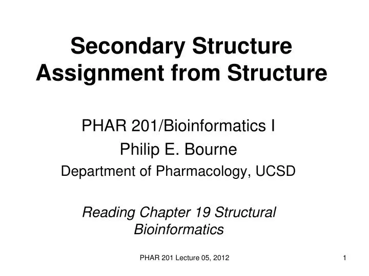 secondary structure assignment