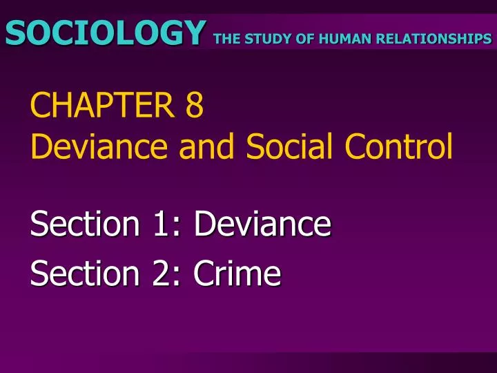 PPT - CHAPTER 8 Deviance And Social Control PowerPoint Presentation ...