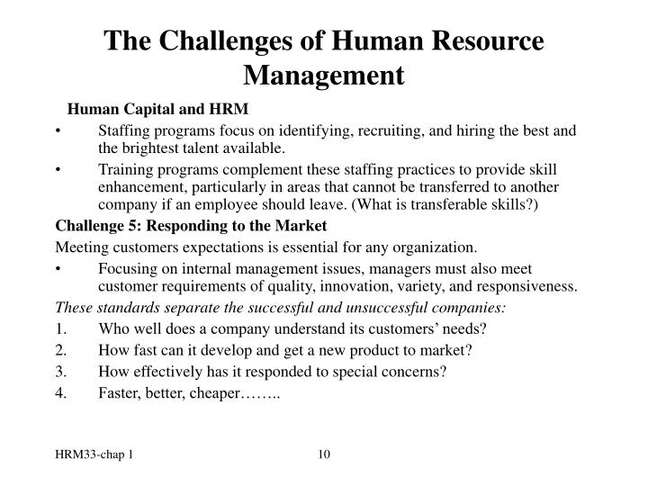 Ppt The Challenges Of Human Resource Management Powerpoint Presentation Id 63586