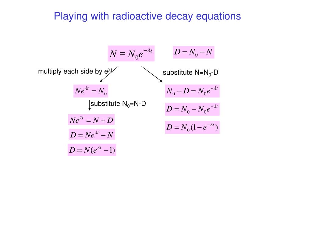 PPT - Playing with radioactive decay equations PowerPoint Presentation