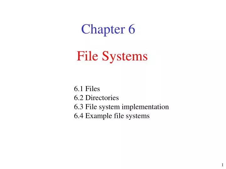 file systems n.