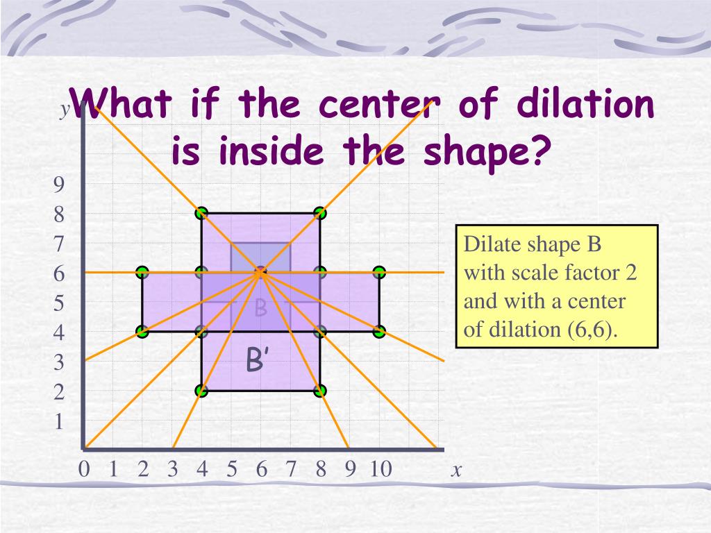 how to find the center of dilation in geometry