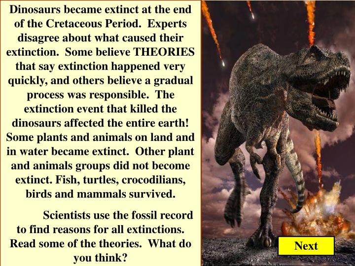 PPT - Dinosaur Extinction PowerPoint Presentation - ID:637232
