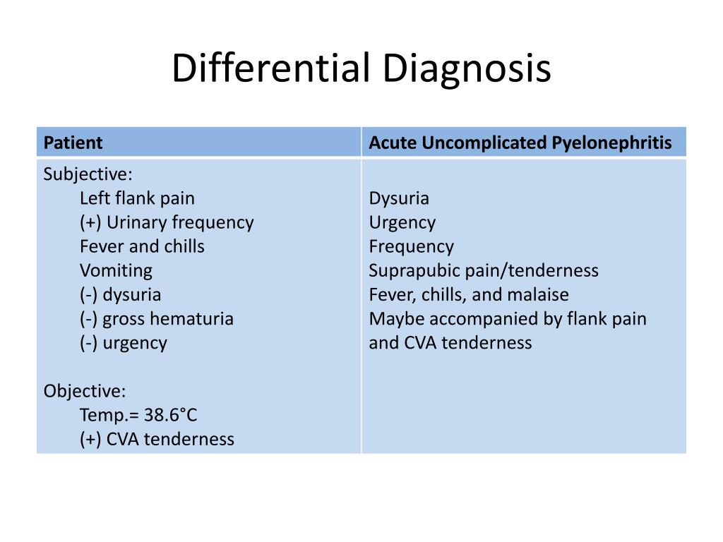Differential Diagnosis of Flank Pain, PDF, Kidney