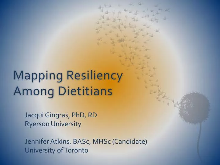 mapping resiliency among dietitians n.