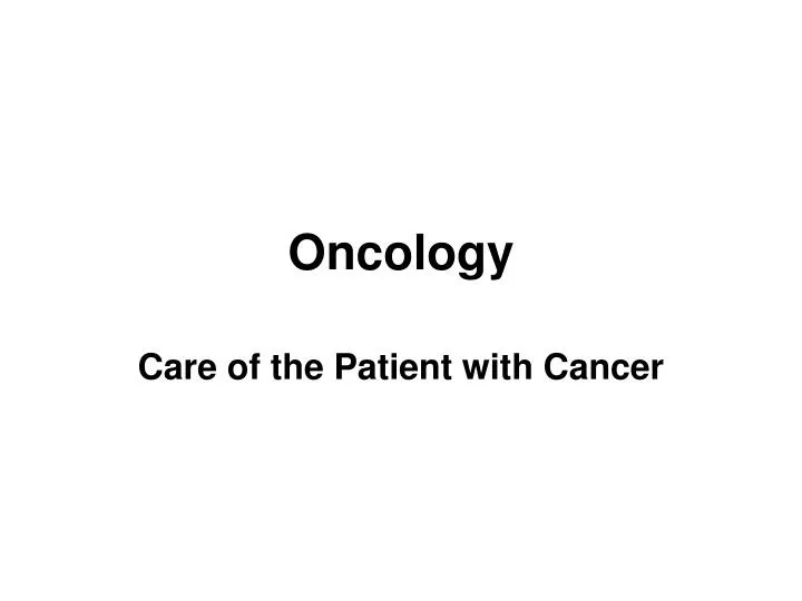 oncology n.