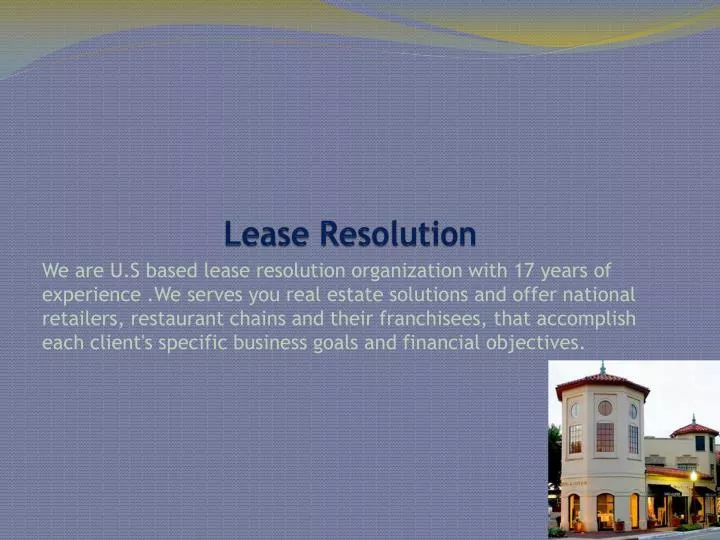 lease resolution n.